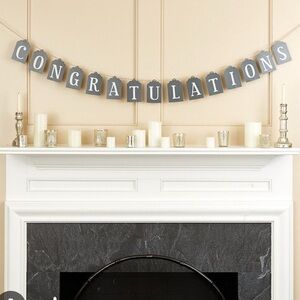 Ballard Designs Congratulations Outdoor Celebration Metal and Jute Banner